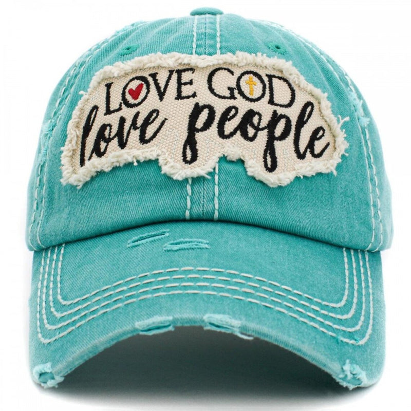 Love God Love People Baseball Hat-Choose Color