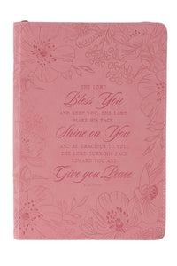 BLESS YOU PINK BLOSSOM LUXLEATHER ZIPPERED JOURNAL