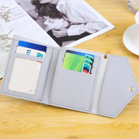 Small Faux Leather Snap Button Wallet-Choose your color
