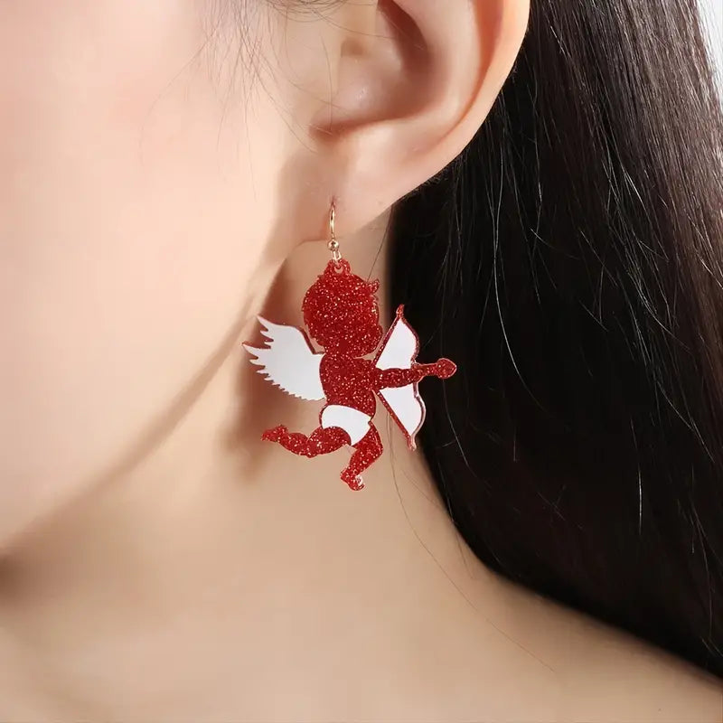 Acrylic Cupid Earrings