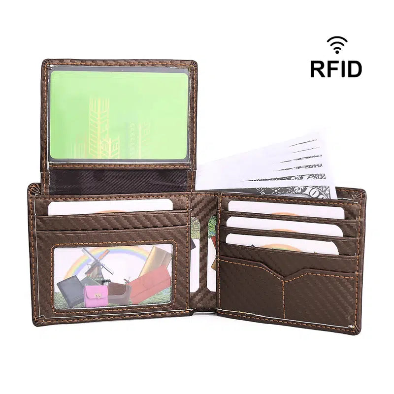 Carbon Fiber Men's RFID Wallet