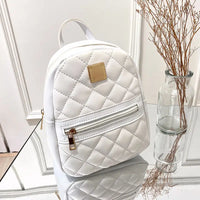 Quilted Faux Leather Mini Backpack Purse-Choose Your Color