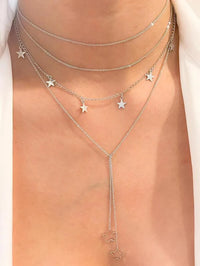 Star Tassel Charm Necklace