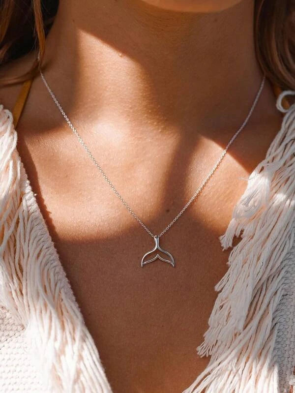 Silver Fish tail Necklace