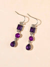 Purple Rhinestone Earrings