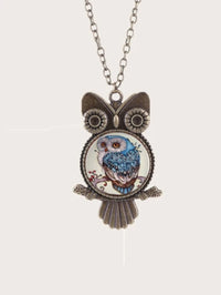 Vintage Looking Owl Pendant Necklace
