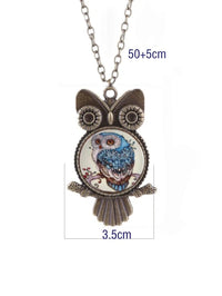 Vintage Looking Owl Pendant Necklace