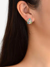 Rhinestone Multi-Colored Stud Earrings