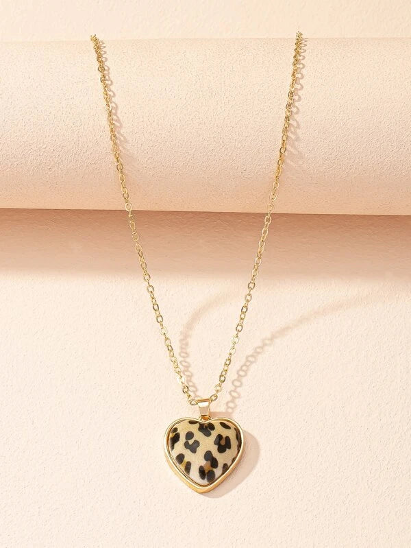Leopard Heart Necklace