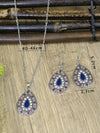 Colorful Water Drop Necklace and Earrings Set