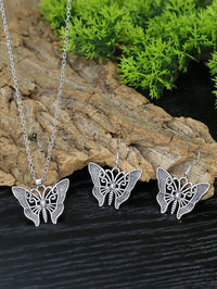 Butterfly Necklace and Earrings Set