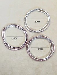 8 piece Rhinestone Stretch Bracelet Set