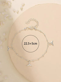 Silver Fish Tail Charm Anklet