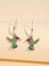 Colorful Rhinestone Hummingbird Earrings