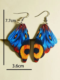 Vibrant Butterfly Wing Earrings