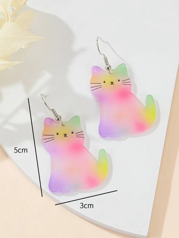 Colorful Kitten Lightweight Earrings