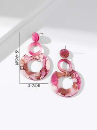 Marbled Pink Acrylic earrings