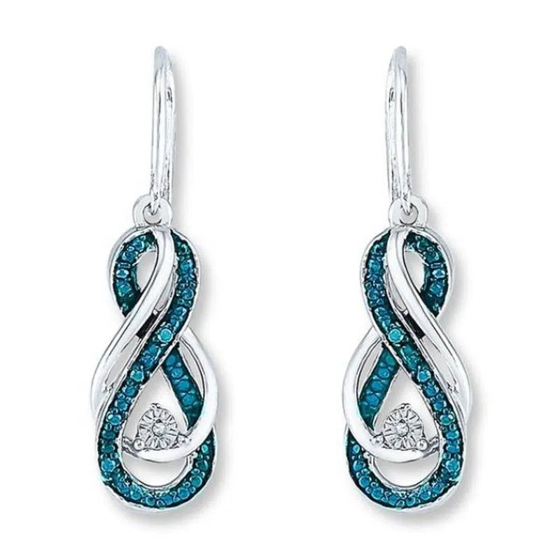 Rhinestone Infinity Earrings