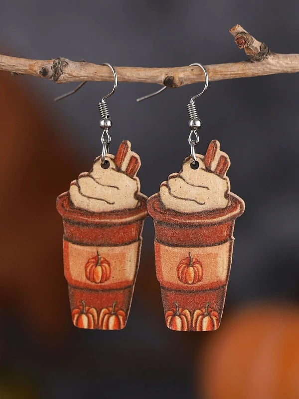 Pumpkin Spice Coffee Earrings