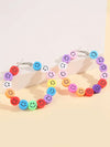 Large Smiley Face Hoops