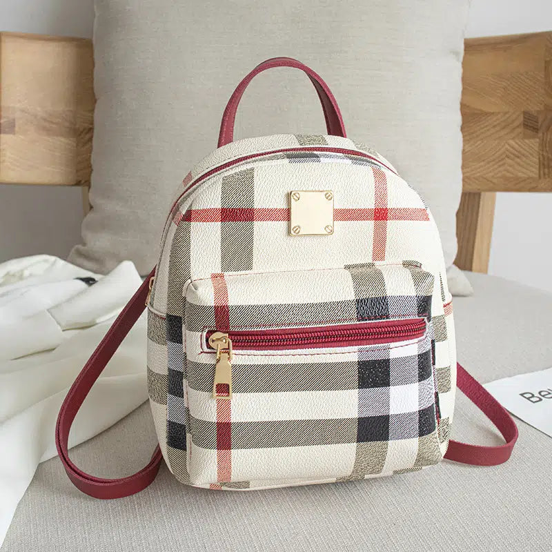 Small Plaid Backpack Purse-Choose Color