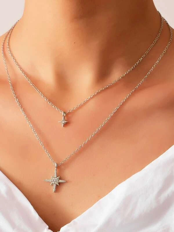 Layered Star Choker Necklace