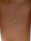 Y Shaped Star Charm Dangle Necklace