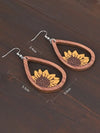 Sunflower Lightweight Wooden Earrings