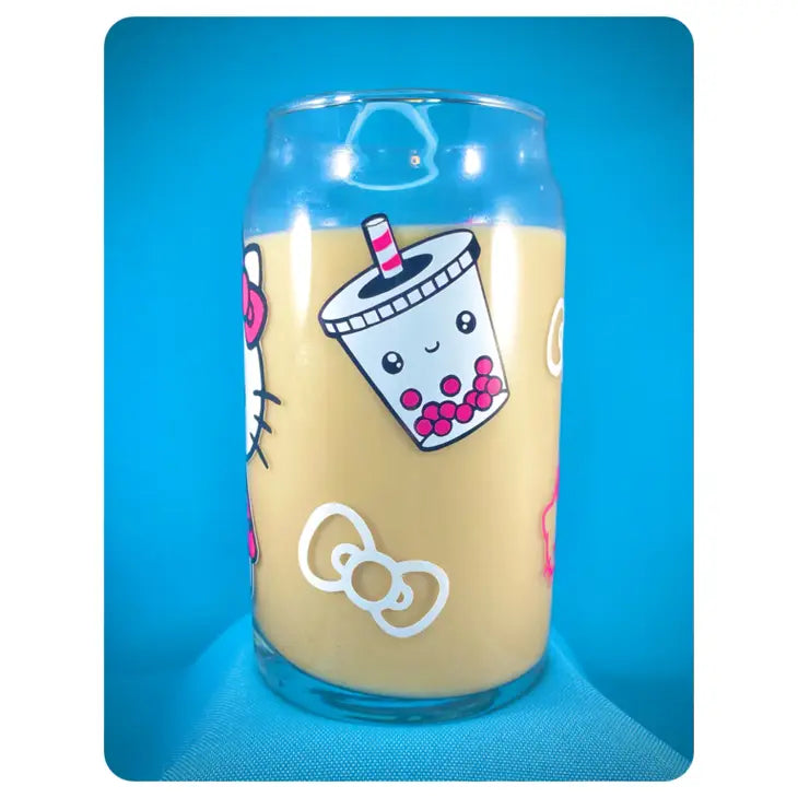 Kitty Boba Glass Cup / Iced Coffee / Boba / Matcha – Feeling Pretty Sparkly  LLC