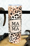 Rose Gold Leopard Mama Skinny Tumbler