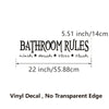 Bathroom Rules Vinyl Decal