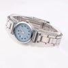 Silver and Light Blue Face Fashion Watch with Bracelet