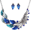Beautiful Flower Statement Necklace and Earrings Set-Choose Color