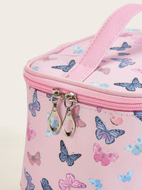 Large Butterfly Print Makeup Bag