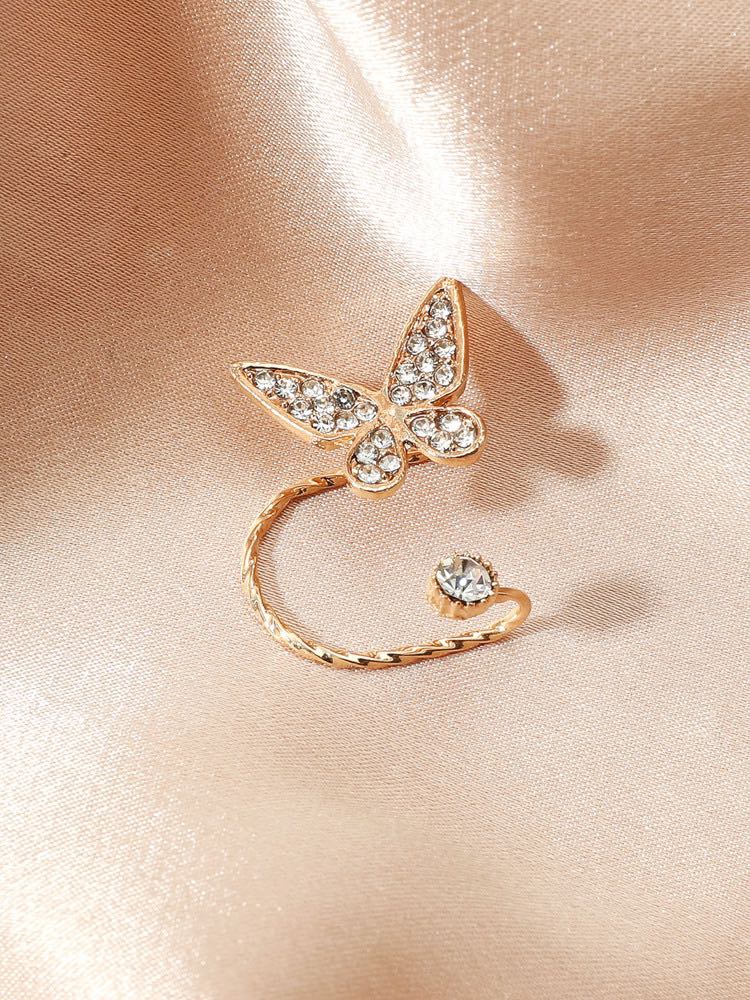 1pc Women's Butterfly Tassel Ear Cuff Earring, Luxury Multi-layer And  Multi-loop Fashion Ear Jewelry