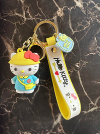 Cartoon Kitty Strap Keychain-Choose Style