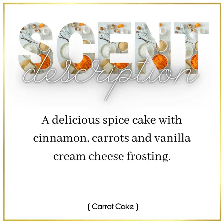Carrot Cake Soy Candle 3.2 oz Hex Jar