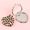 Heart Shaped Leopard Compact Mirror