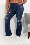 Kancan Full Size Reese Midrise Button Fly Flare Jeans