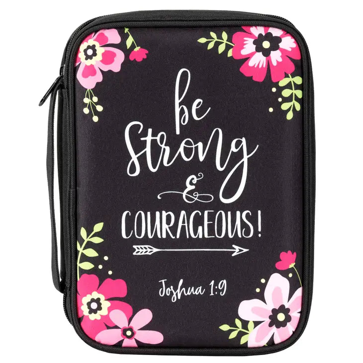 Be Strong and Courageous-Black Bible Cover