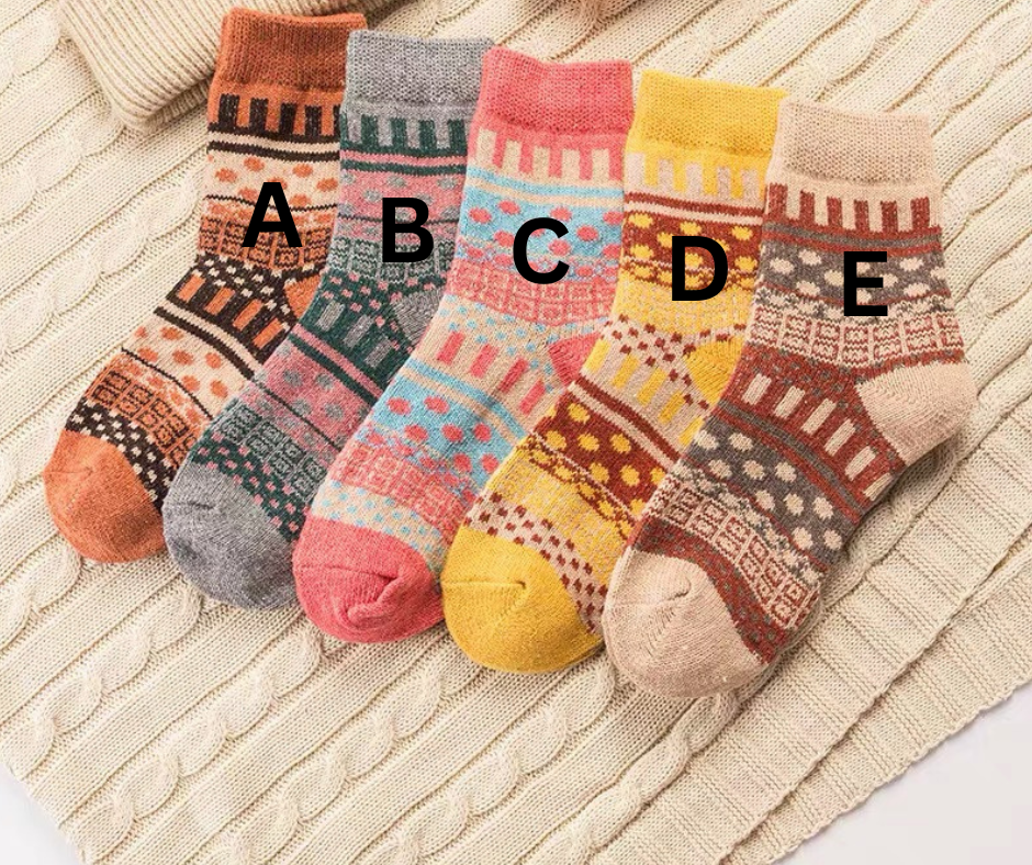 Warm and Cozy One Size Socks-Choose Style