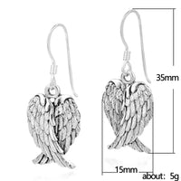 Heart Shaped Angel Wing Earrings