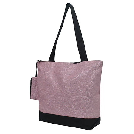 NGIL Pink Glitter Canvas Tote Bag