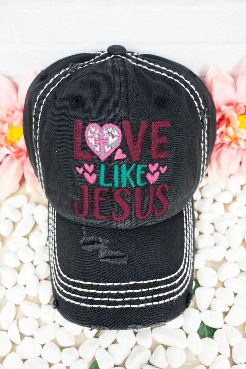 Distressed Love Like Jesus Hat