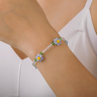 Flower Beaded Bracelet-Choose Your Color