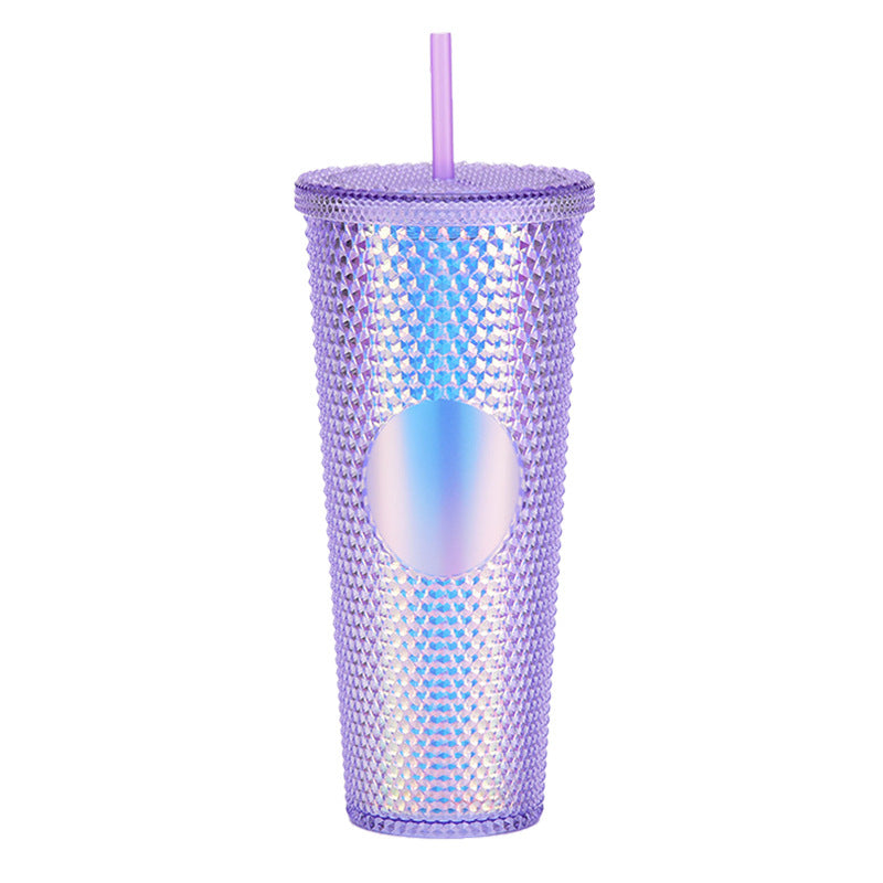24 oz Studded Tumblers with Straw Choose Your color