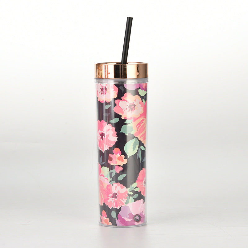 16 oz Floral Tumbler with Straw Make a Selection