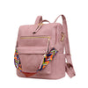 Large Faux Leather Backpack Purse with Aztec Strap-Choose Color