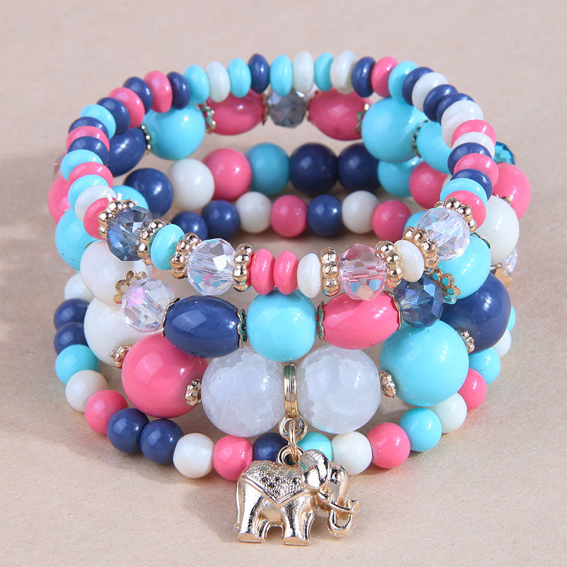 Elephant Charm Bracelet Stacks-Choose Color