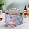 Metallic Quilted Stand Up Zippered Makeup Pouch-Choose Your Color